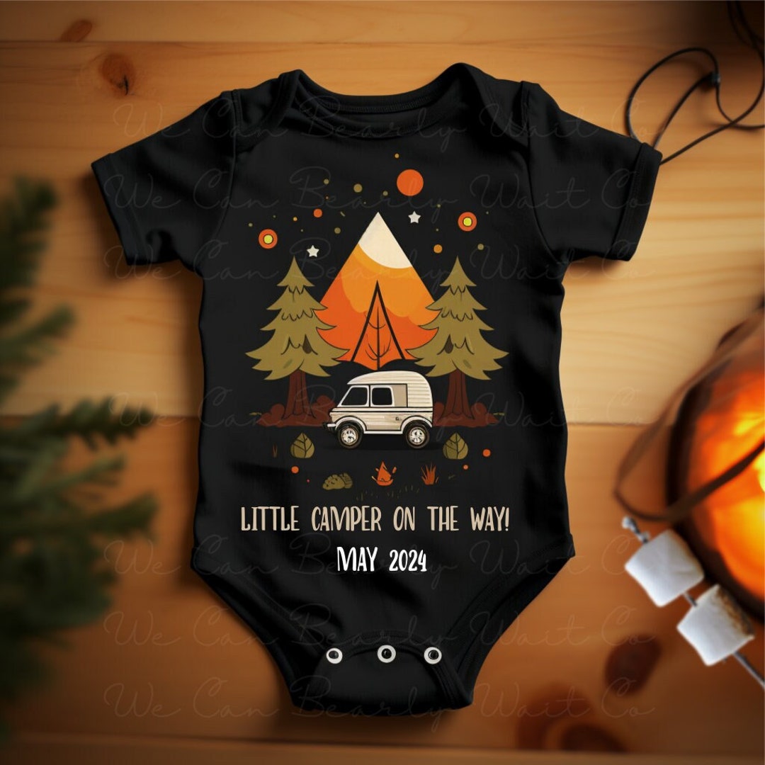 Little Camper on the Way Pregnancy Announcement Editable Etsy