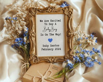 Simple Boy Baby Announcement, Boho Boy Pregnancy Announcement Digital, It's A Boy Gender Reveal, Editable Social Media Template, Brother