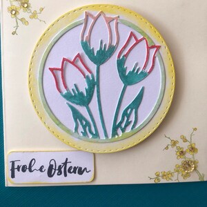 Hasenpost, Ostergrüße, Osterkarte, Ostern, Handmade, selbstgemacht, 3D-Karten, Papierkarten