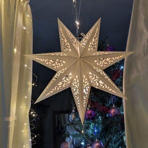 Light Up Star |illuminazione decorativa | Paralume Scandi | Paralume Hygge | Decorazione della finestra | Paralume Stella fatto a mano