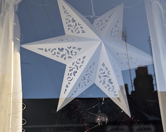 Decorative Led Christmas Star Lantern luminous start- perfect for windows, walls, Christmas trees, hanging lamp or magical ceiling deco
