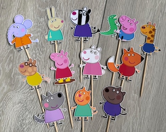 Peppa Pig Cupcake Topper, George Wutz Cupcaketopper, Peppa und ihre Freunde