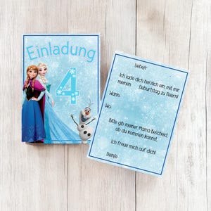 Anna und Elsa Einladungskarten, Die Eiskönigin Einladungen