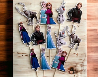 Anna und Elsa Cupcake Topper , Frozen, Die Eiskönigin