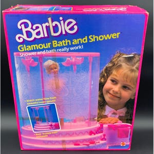 Vintage Barbie Glamour Bath And Shower Set Mattel 1985 #2552 Incomplete READ