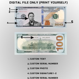 Your Face on Money, for wedding, Favors for Guests, Game Money, 100 dollar bill, Party Money, Custom Money, Personalized dollar