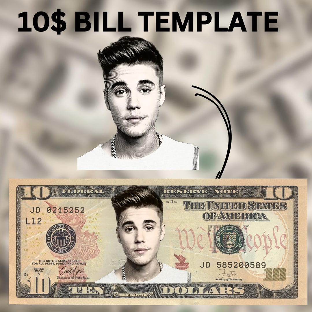 Personalized Money Art Template: Custom Party Favors (digital Download ...