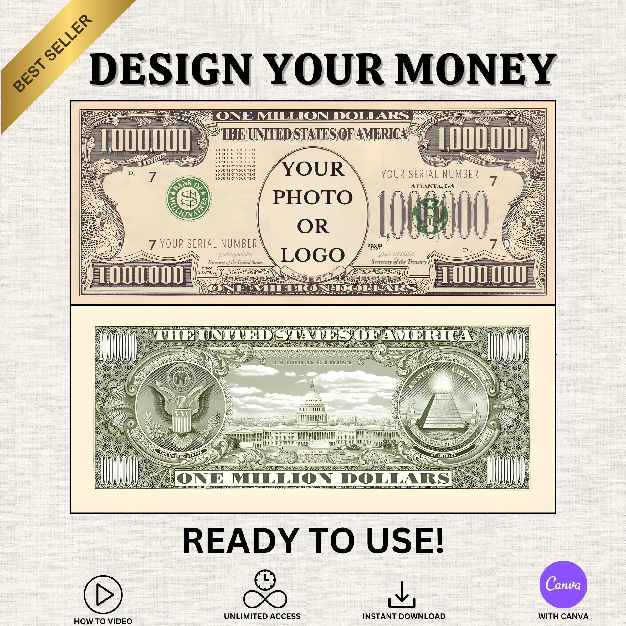 One million dollar bill - Etsy 日本