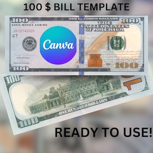 Your Face on Money Template, for wedding, Favors for Guests, Game Money, 100 dollar bill, Party Money, Custom Money, Personalized dollar