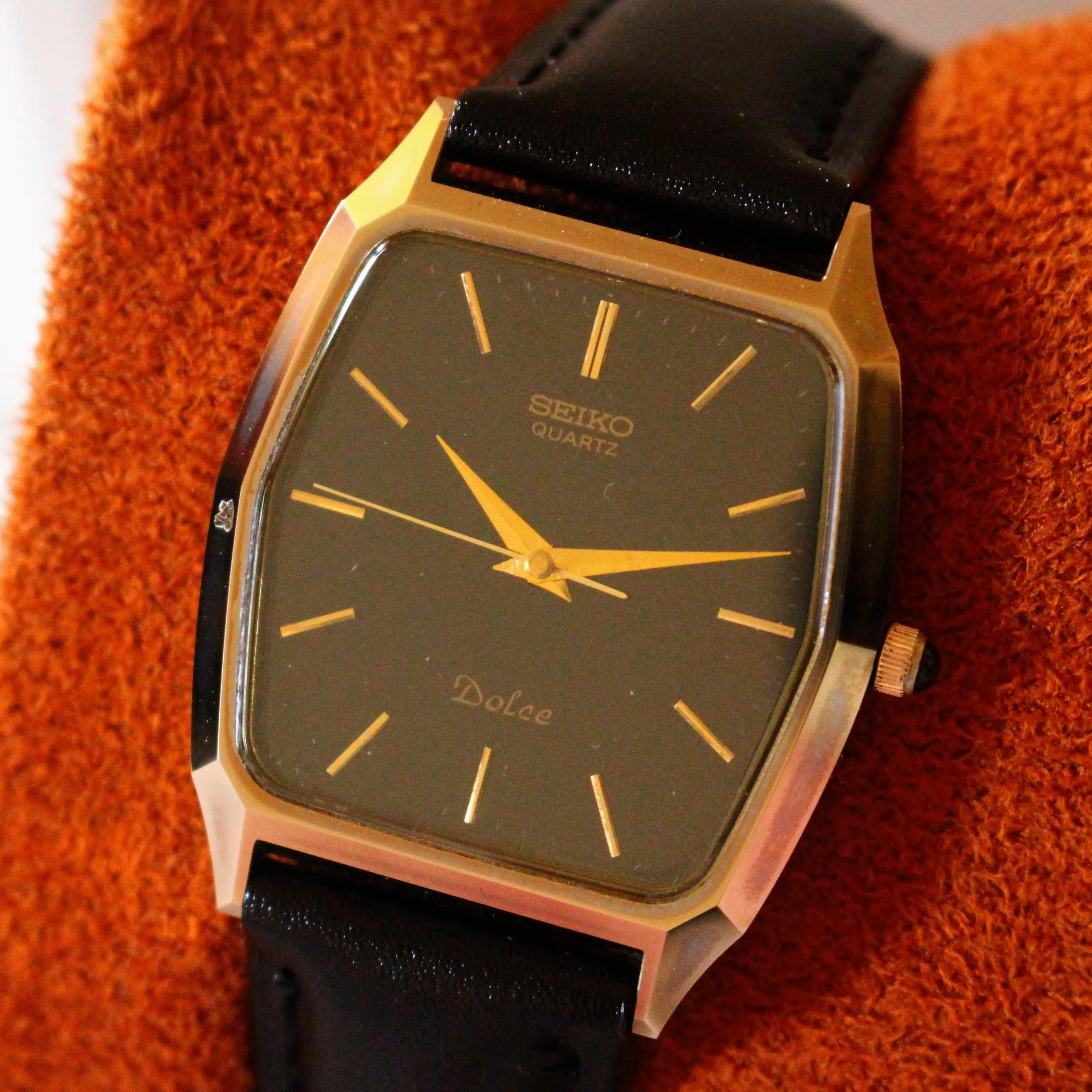 SEIKO Dolce クォーツ時計 稼働 新品電池 SEIKO セイコー DOLCE クォーツ 腕時計 ゴールド