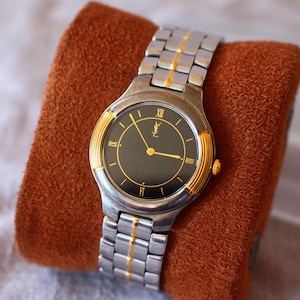 Neo-vintage YSL Two Tone Black Roman Dial Quartz Womens  display picture 3