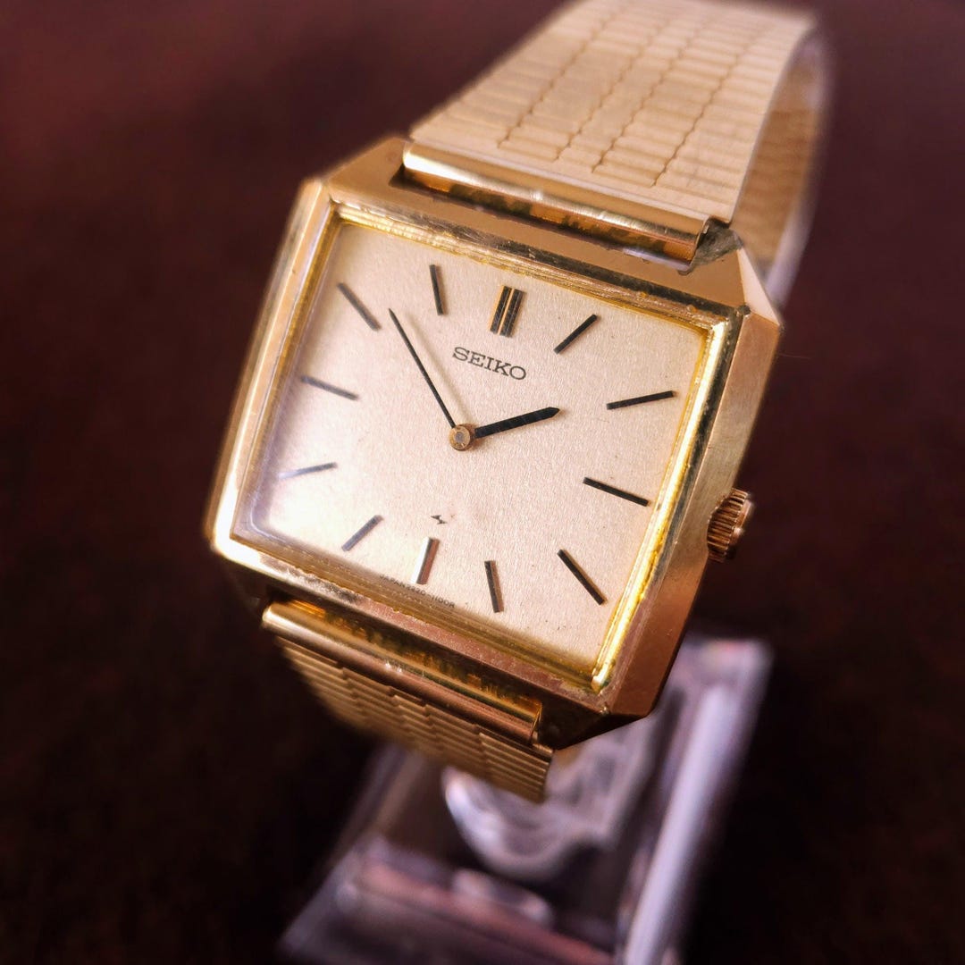 Seiko Horloge Heren Rechthoekig Vintage Seiko Rechthoekig