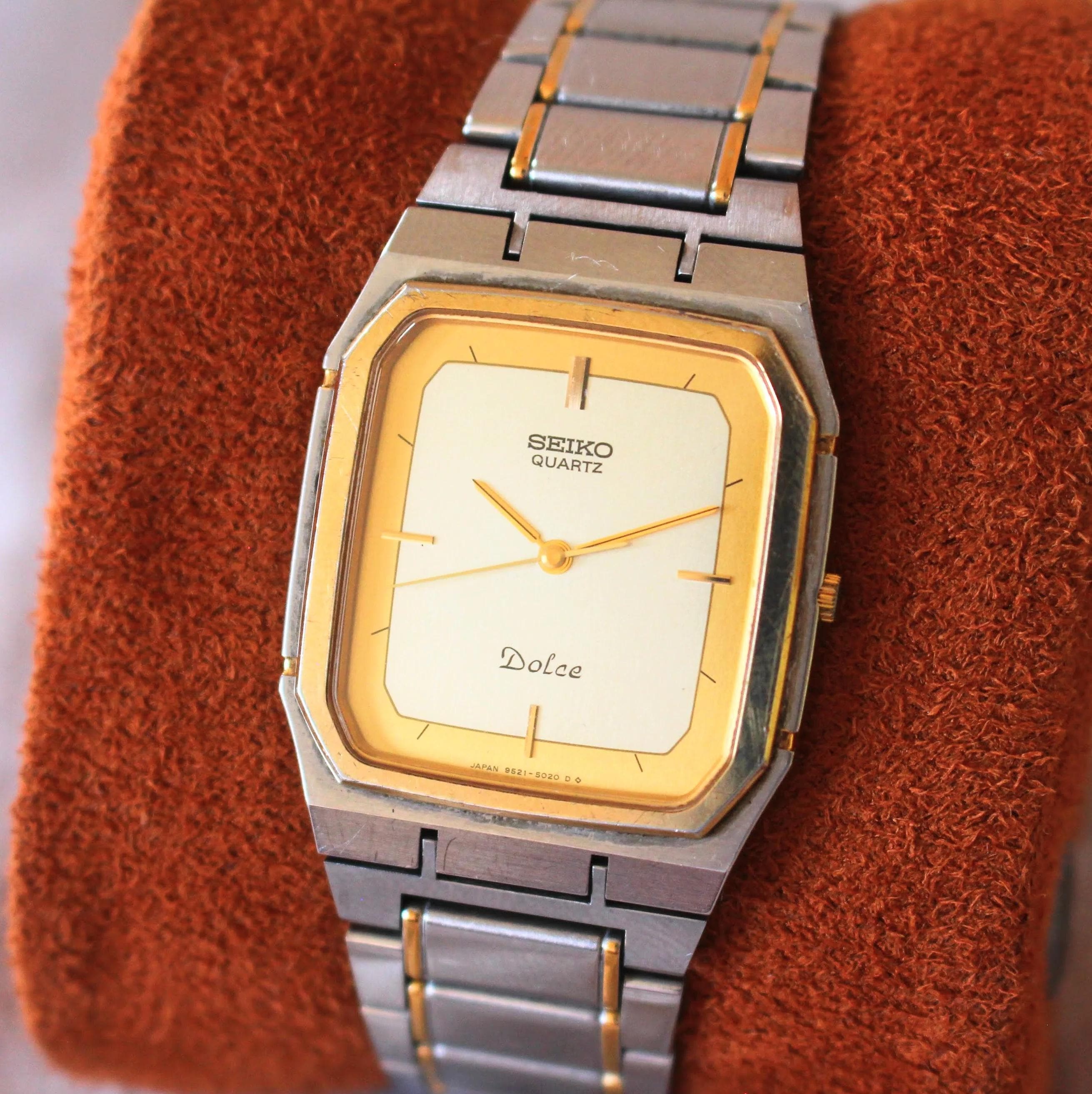 【TM014】SEIKO Dolce クォーツ時計 ゴールド タンク TM014】SEIKO Dolce クォーツ時計 ゴールド タンク