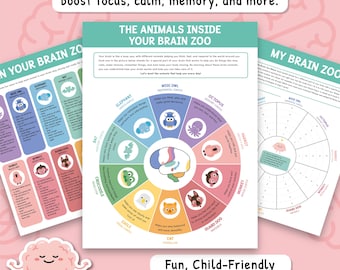 Brain Regions for Kids, Brain Worksheets, Flipping Your Lid, Coping Skills Worksheets, Brain Functions, Social Emotional Learning 0044