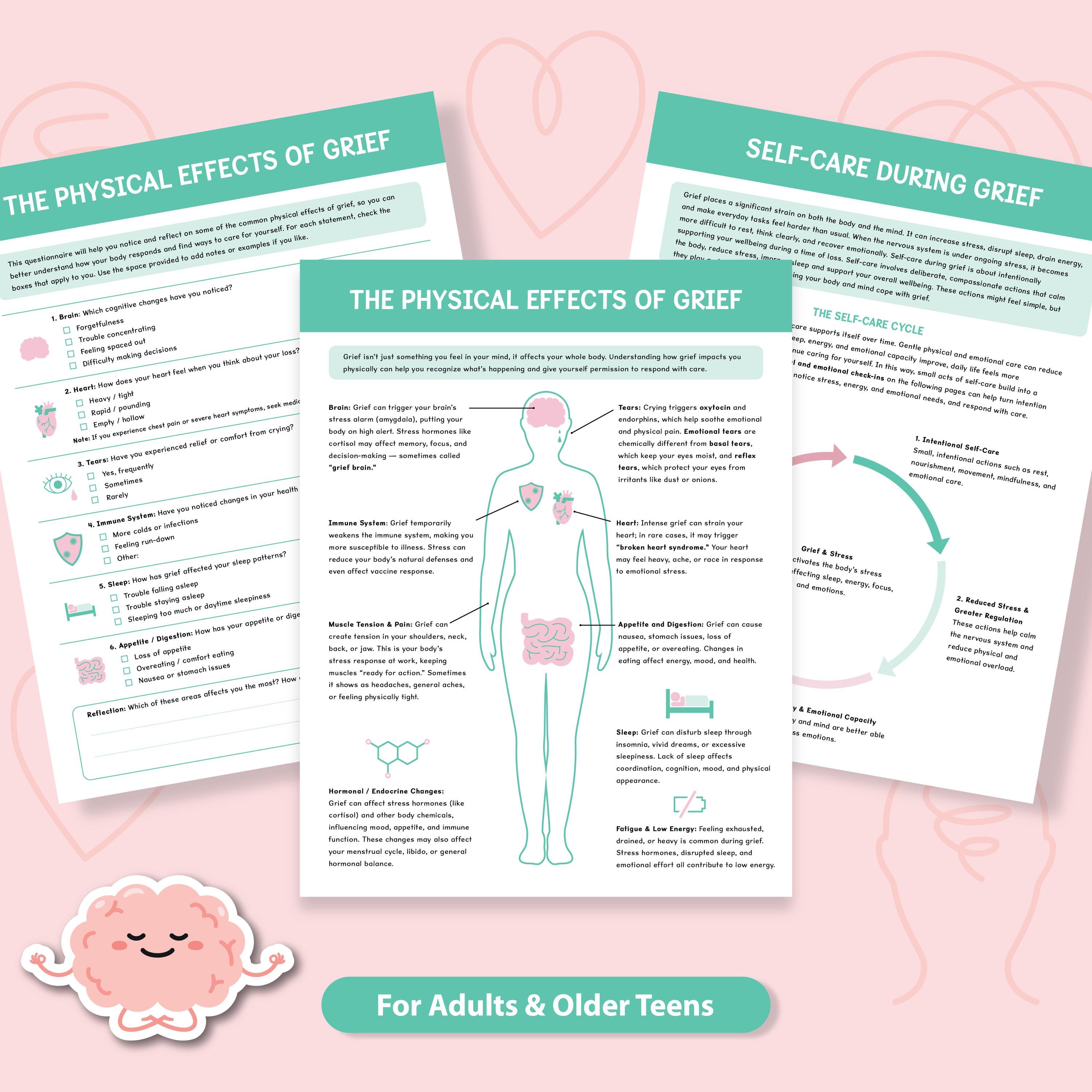 Coping With Grief and Loss Bundle, 34 Worksheets for Adults and Older ...
