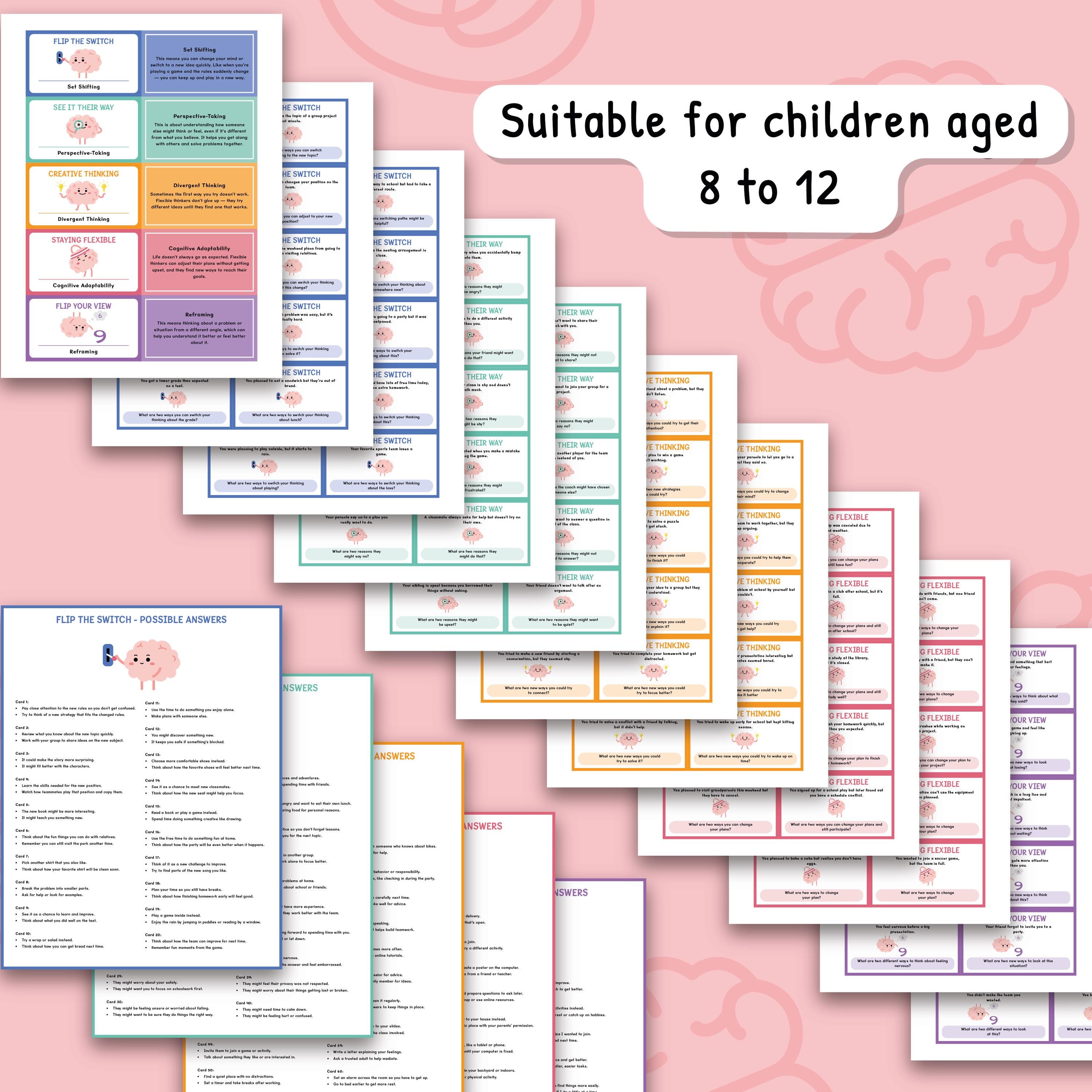 Flexible Thinking Skills Task Cards, Executive Functioning Skills ...