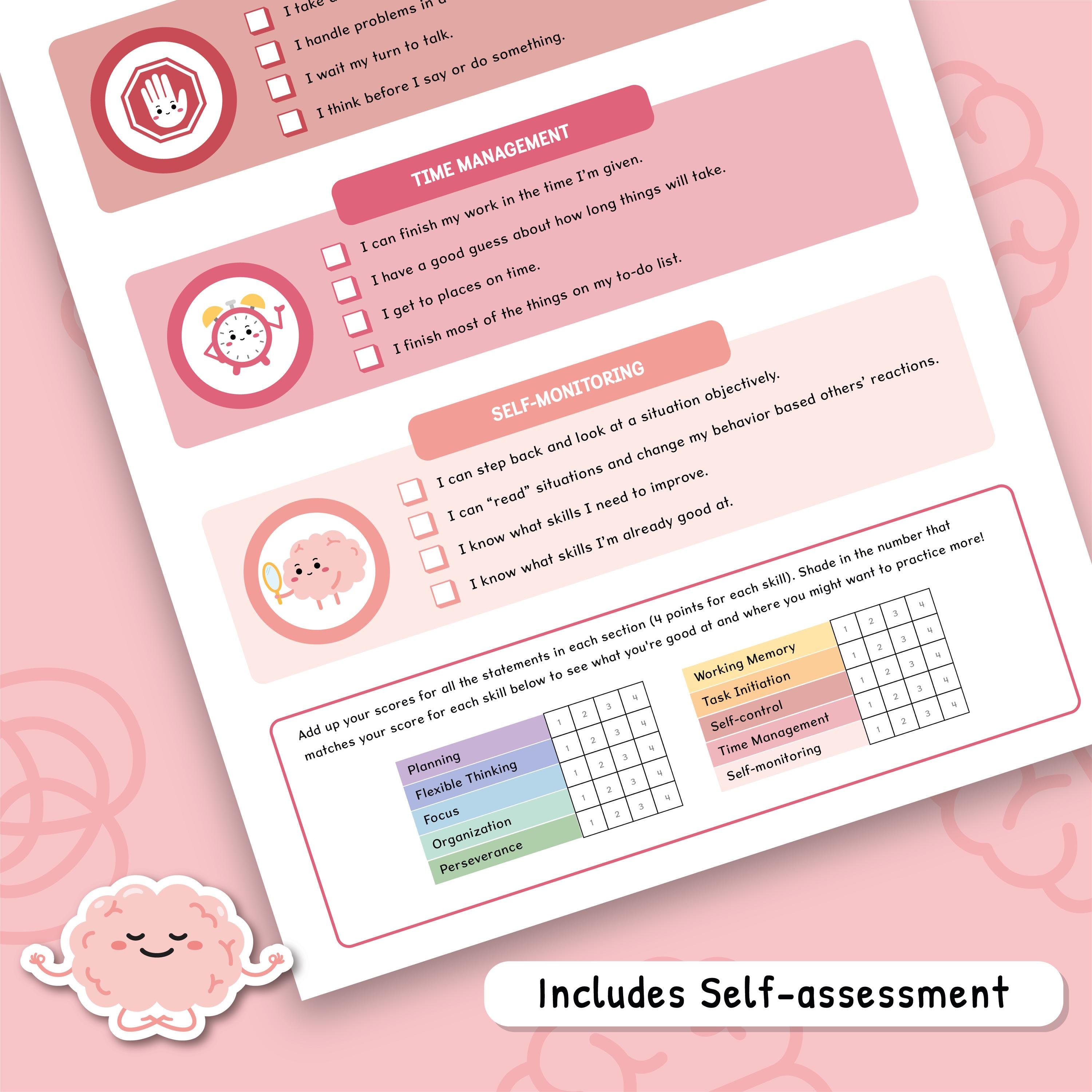 Executive Functioning Skills Cheat Sheet for Kids, Executive Function ...