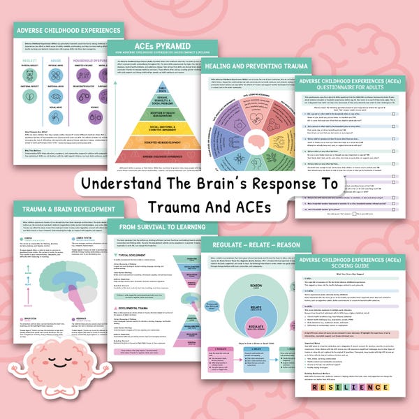 Adverse Childhood Experiences, ACEs, Trauma Therapy Bundle, Preventing Trauma, Inner Child Healing, Trauma and Brain Development, ACE's 0046