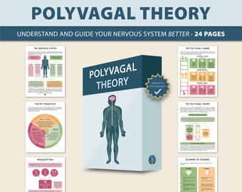 Nervous System Regulation Workbook, Polyvagal Theory Ladder, Vagus Nerve Co-regulation, Therapy Vagal Worksheets, Window of Tolerance 0017