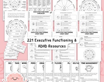 ADHD Bundle, Exekutivfunktion für Kinder, Therapie Arbeitsblätter, SEL Bewältigungsfähigkeiten, Beratung Ressourcen, Counselor Office Decor 0042