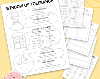 Fenster der Toleranz, Angst, Trauma Handout, Emotionsregulation Bewältigungsfähigkeiten, Therapieressourcen, Ratgeber Dekor 0014