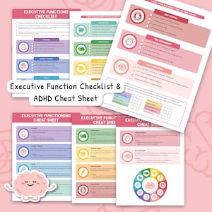 ADHD Bundle, Executive Functioning for Kids, Therapy Worksheets, SEL Coping Skills, Counselling Resources, Counselor Office Decor 0042 image 3