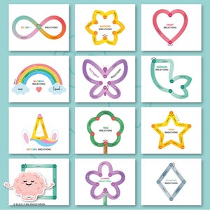 Mindfulness-ademhalingsoefeningen voor kinderen, kaarten voor het traceren van vingers, rusthoek, kalmerende strategieën, vaardigheden om met angst om te gaan, aarding 0009