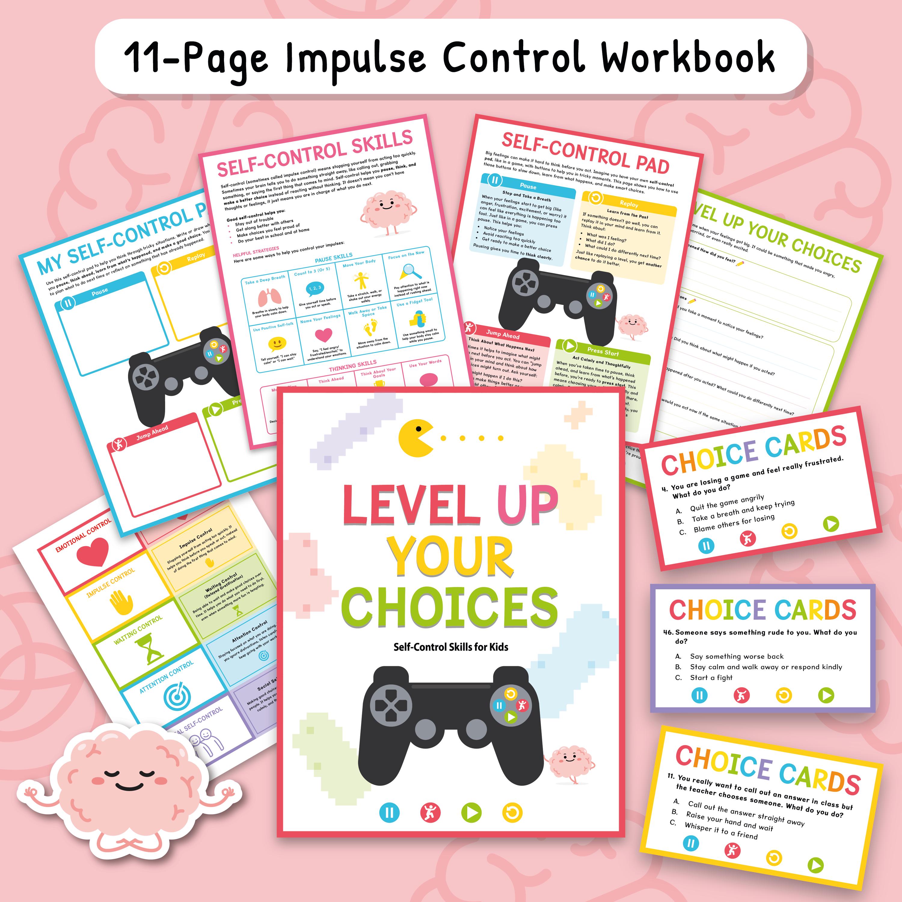 Impulse Control Workbook for Kids and Teens, Self-control Strategies ...