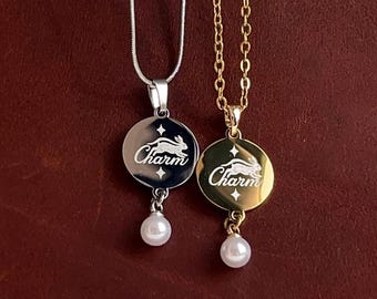 Charm | Naszyjnik ze stali nierdzewnej inspirowany Clairo z perłą - autorstwa Rosy Lia
