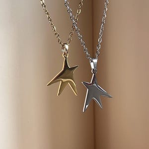 Irregular Star Necklace: Stainless Steel Gracie Star Inspired Pendant