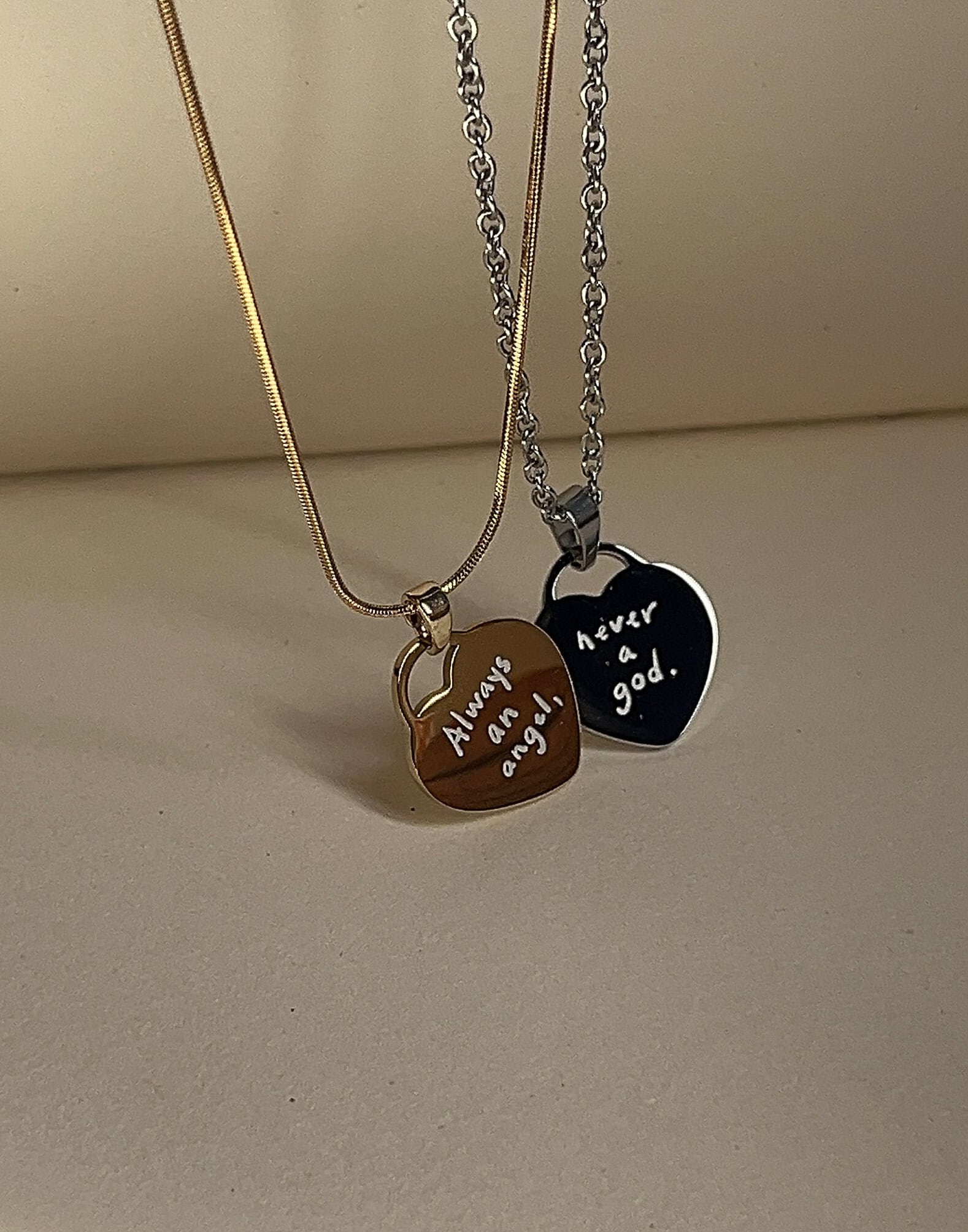 Always an Angel, Never A God - Inspired Necklace - by Rosa Lia - Etsy