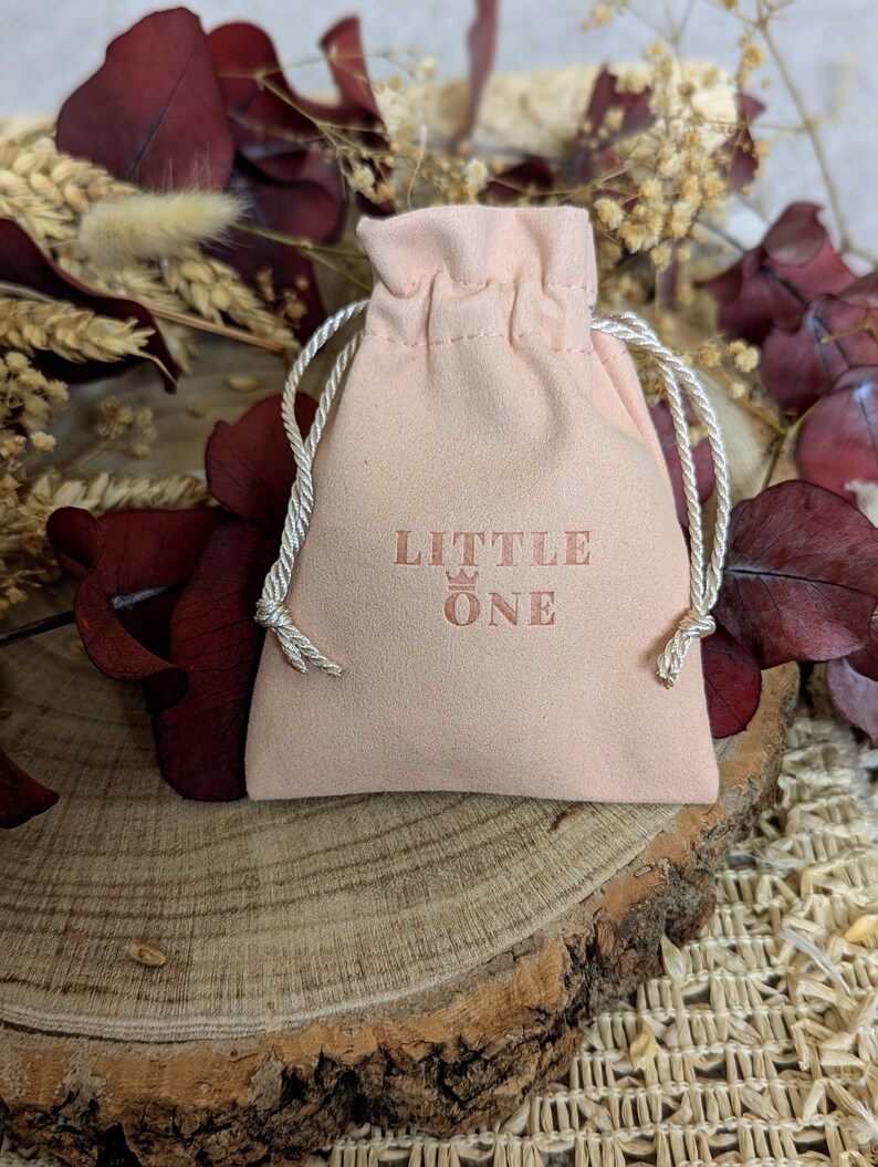 Personalisierte Schnullerkette | Altrosa Schnullerkette | Schnullerhalter | Handmade Baby Geschenk für Mädchen & Jungen | Personalisiertes Geschenk Schnullerkette With Pink Pouch