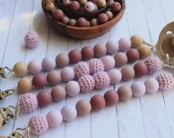 Dummy Chain | Pacifier Holder for Babies | Baby Soother Chain | Unisex Baby Shower Gift | Newborn Gift | Silicone Dummy Chain