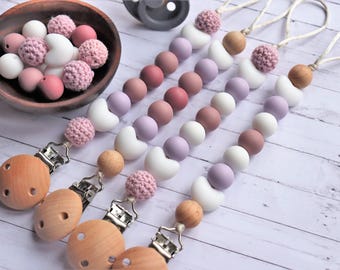 Dummy Chain | Baby Pacifier | Dummy Holder | Dummy Clip | Silicone Dummy Chain | Pacifier Chain | Baby Girl Gift UK