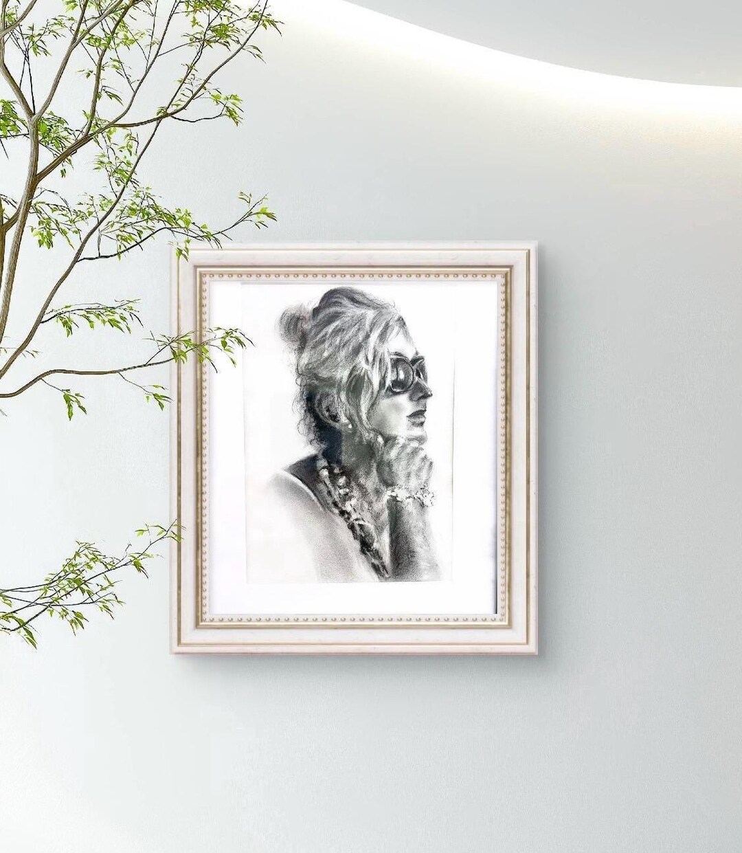Custom Graphite Portrait: Personalized Charcoal Drawing, A4 Memorial ...