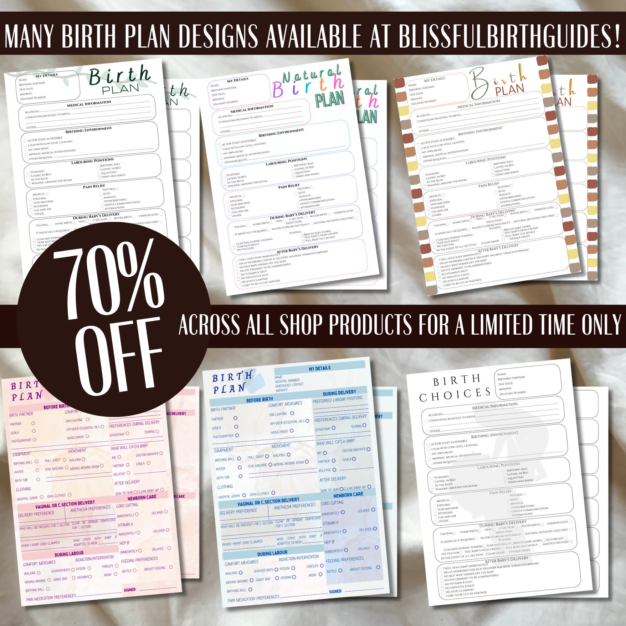 Ultimate Birth Plan Template Printable Editable Gentle C Section Birth ...