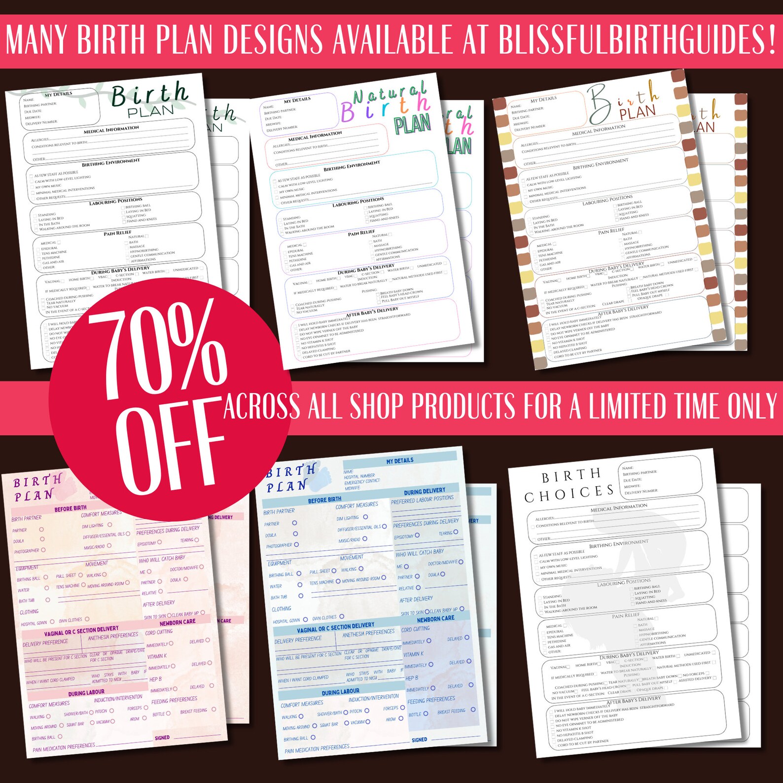 Birth Plan Template Printable Editable Gentle C Section Birth Plan ...
