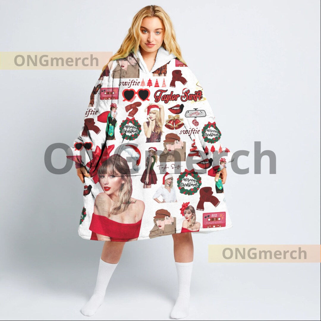Taylor Swift Blanket Hoodie Swiftmas Swiftie Wearable Etsy