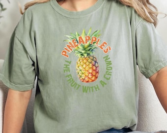 Pineapple Graphic T-Shirt: Comfort Colors Tropical Vacation Tee