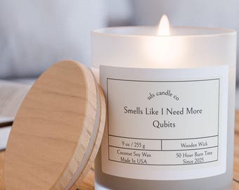 Quantum Compute Candle: Soy Coconut Wax with Wooden Wick