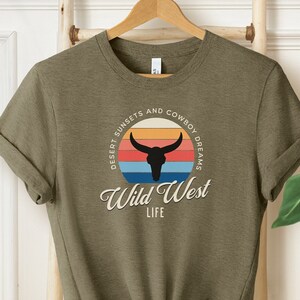 Wild West Shirt, Western Graphic Tee, Western Shirt, Desert Shirt, Art Tee, Southwest Shirt, Country Shirt, Desert Shirt, Cactus Scene Shirt