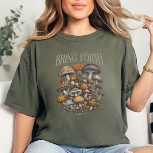 Mushroom Foraging Comfort Colors T-Shirt: Bible Verse Christian Apparel