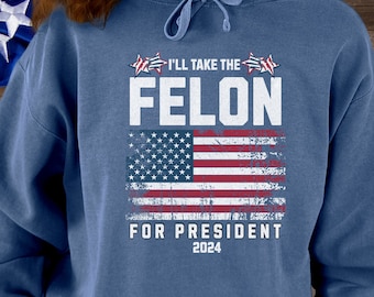 Verbrecher für Präsident, 2024, Konservativer Hoodie, Anti-Regierung, Patriot-Hoodie, Republikanisches Hoodie-Shirt, Antidemokrat-Sweatshirt, USA