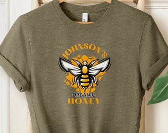 Mens Bee tshirt, Beekeeper Shirt, Bee Keeper Gift, Beekeeping Shirt, Honey Bee Shirt, Honeycomb Bee Hive, Bee Hive Shirt, Bee Shirt Men
