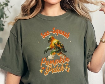 Sasquatch Pumpkin Patch Shirt: Funny Halloween Momster Tee