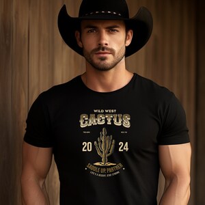 Wild West Shirt, Custom Western Tee, Western Shirt, Desert Shirt, Art Tee, Southwest Shirt, Country Shirt, Desert Shirt, Cactus Scene Shirt
