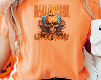 Momster Halloween Shirt: Skull Pumpkin Comfort Colors Tee