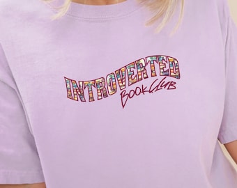 Introverted Book Club Shirt: Comfort Colors Reading Tee