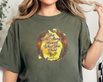 Komfortfärger kristen t-shirt: Bibelvers religiös gåva