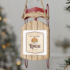 Adorno de kimchi, comida coreana divertida, decoración de comida coreana, amante del kimchi, cocina coreana, regalo de kimchi, adorno de comida coreana, orgullo coreano, humor sobre kimchi